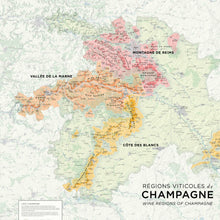 Charger l&#39;image dans la galerie, Régions viticoles de Champagne + cadre
