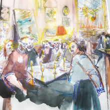 Charger l'image dans la galerie, l'after work. Aquarelle et pastel à l'huile, oeuvre originale de Philippe Dargent