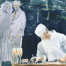 Load image into Gallery viewer, pop up. Aquarelle et pastel à l'huile, oeuvre originale de Philippe Dargent