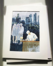 Load image into Gallery viewer, pop up. Aquarelle et pastel à l'huile, oeuvre originale de Philippe Dargent