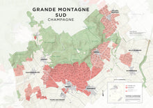 Load image into Gallery viewer, NOUVEAU Carte Grande Montagne Sud FORMAT A0 . Spécial "espaces de dégustation" Livrée encadrée
